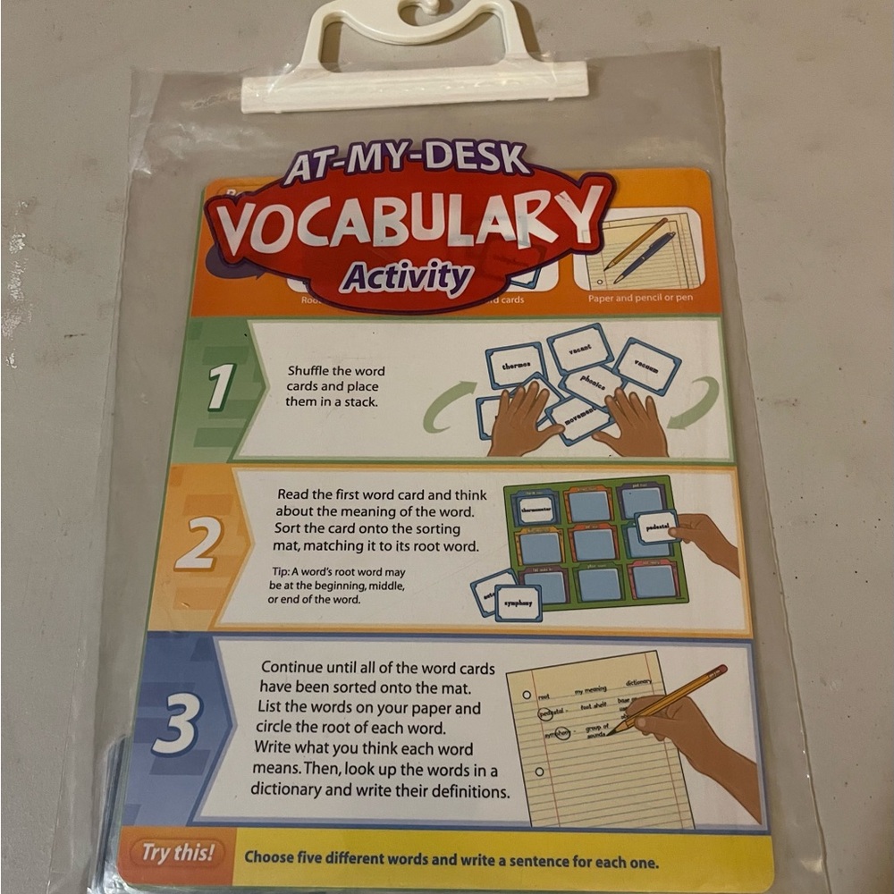 Lakeshore At My Desk Vocabulary Activity